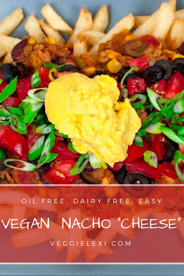 Chili Cheese Fries with Easy Homemade Oil Free Cashew Nacho "Cheese"