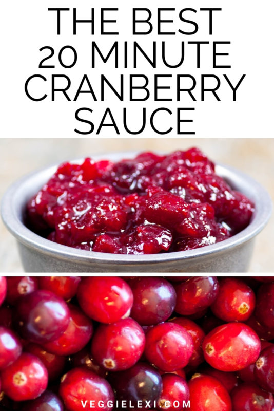 Vegan Cranberry Sauce Made with Orange Juice and Lemon Juice - by Veggie Lexi