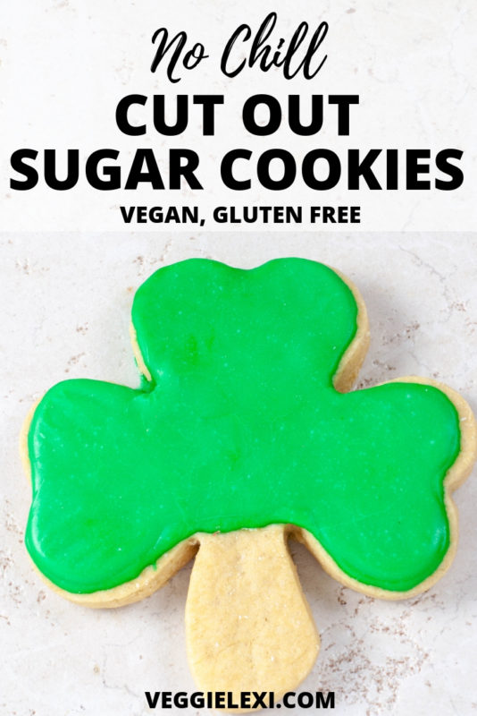 Try these perfect and delicious no chill cut out sugar cookies.  You'd never guess that these yummy cookies are both vegan and gluten free!  Have a blast decorating these with your kids, friends, or loved ones. - by Veggie Lexi