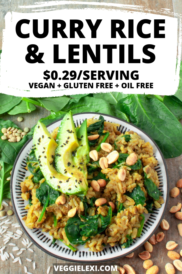 This delicious one pot meal fills you up without breaking the bank! At only $0.29/serving, the price can't be beat. This vegan and gluten free meal makes the perfect easy weeknight dinner. #veggielexi #veganrecipes #vegandinner #veganfood - by Veggie Lexi