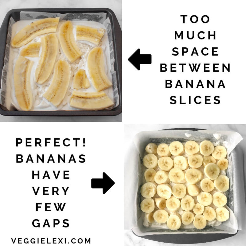 A process shot of vegan banana split ice cream bars #veggielexi #ad