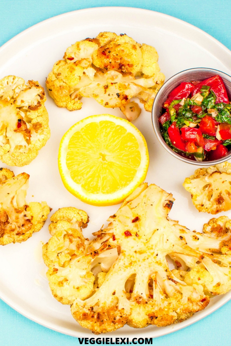 Roasted Spicy Lemon Cauliflower Steaks Veggie Lexi