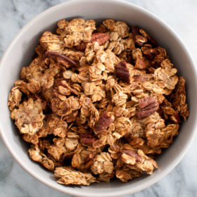 Oil Free Gluten Free Vegan Granola with Pecans