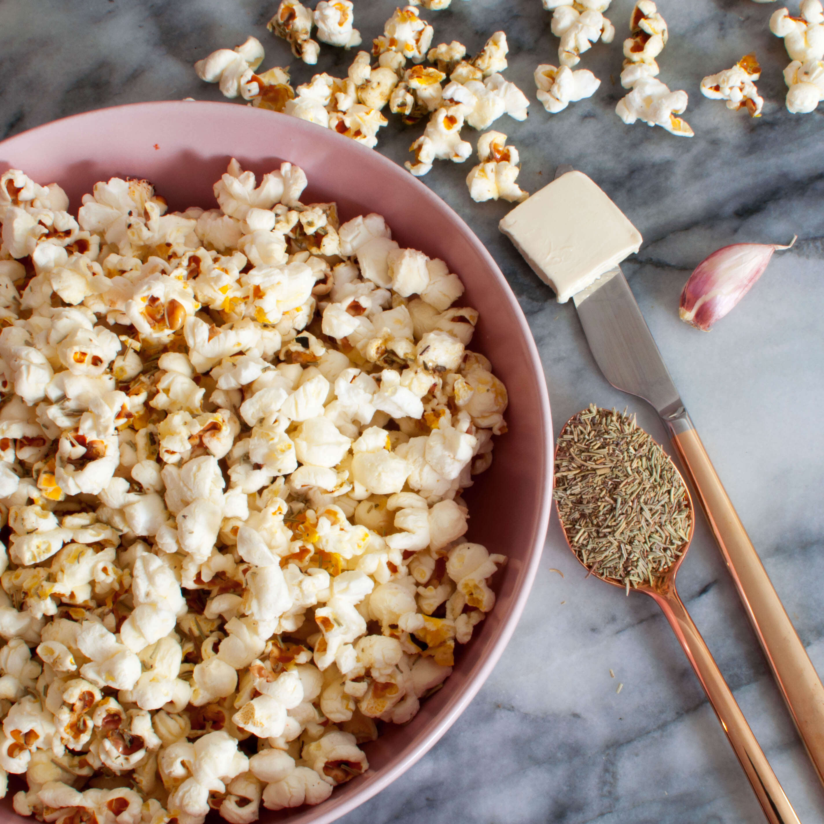 Rosemary Garlic Savory Popcorn