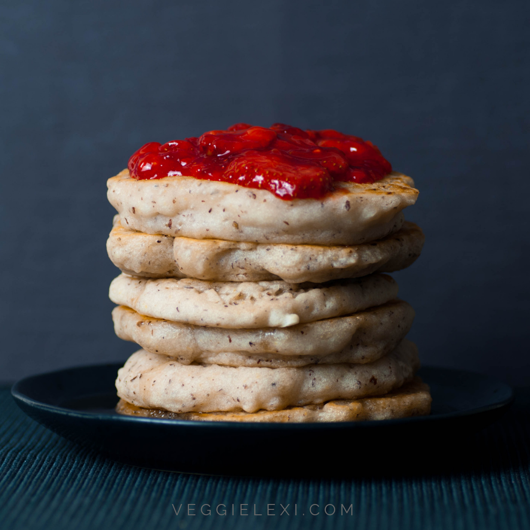 Strawberry Lemon Sauce with Vegan Gluten Free Panckes