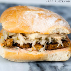 Vegan Reuben Sandwich with Easy Oil Free Vegan Swiss Cashew Cheese