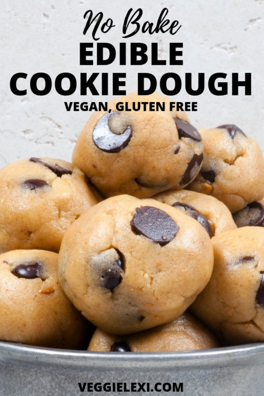 Edible Chocolate Chip Cookie Dough That's Vegan and Gluten Free - by Veggie Lexi