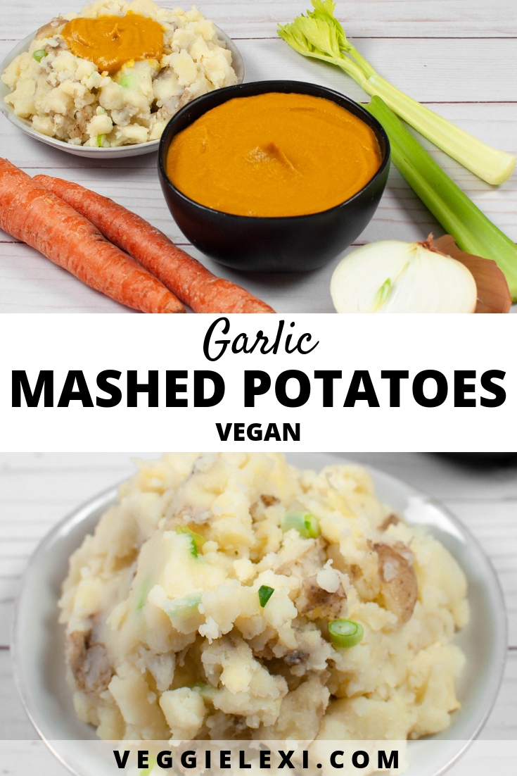 Skin-On Garlic Mashed Potatoes - Veggie Lexi